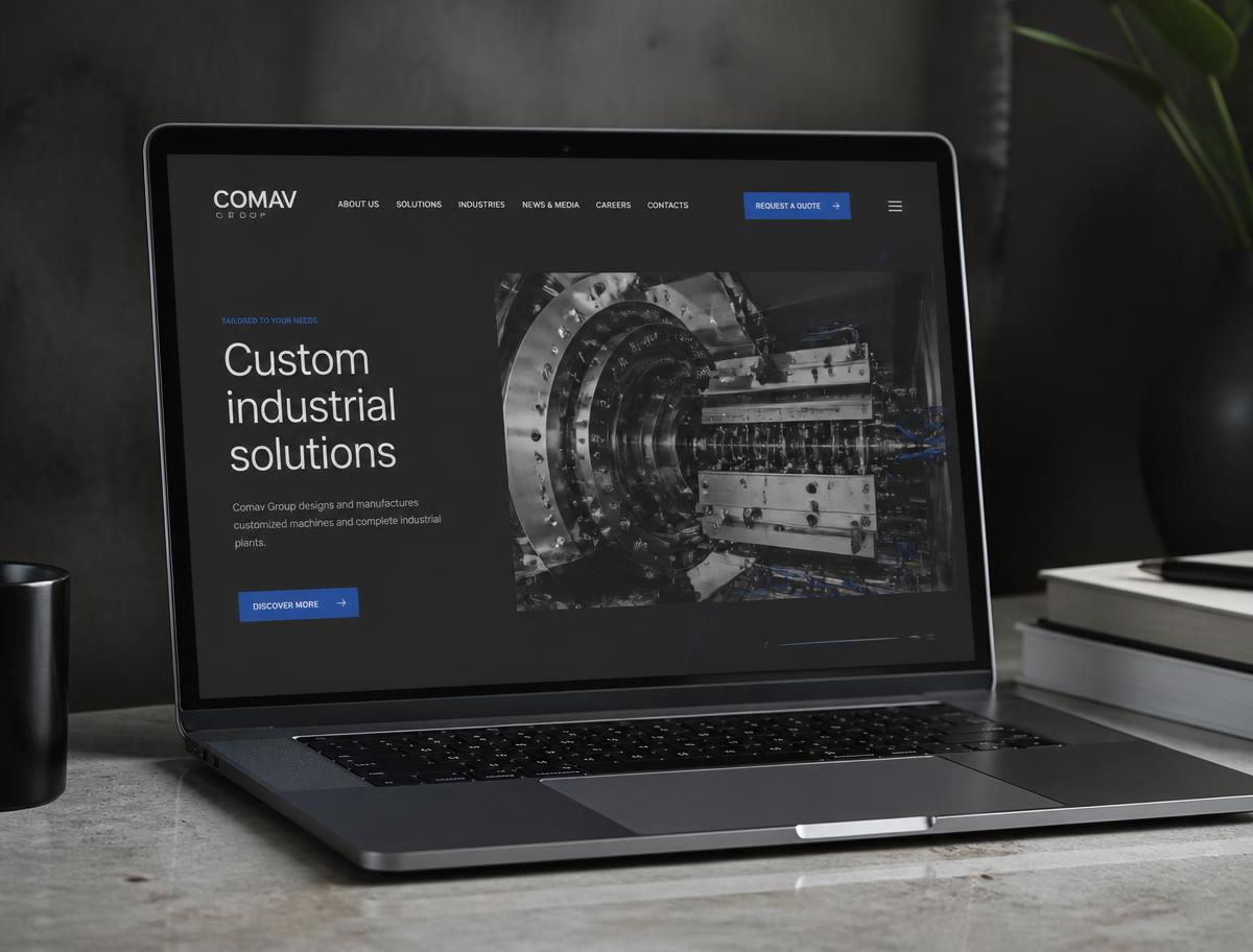 Modelo de site: Comav — Indústria & B2B